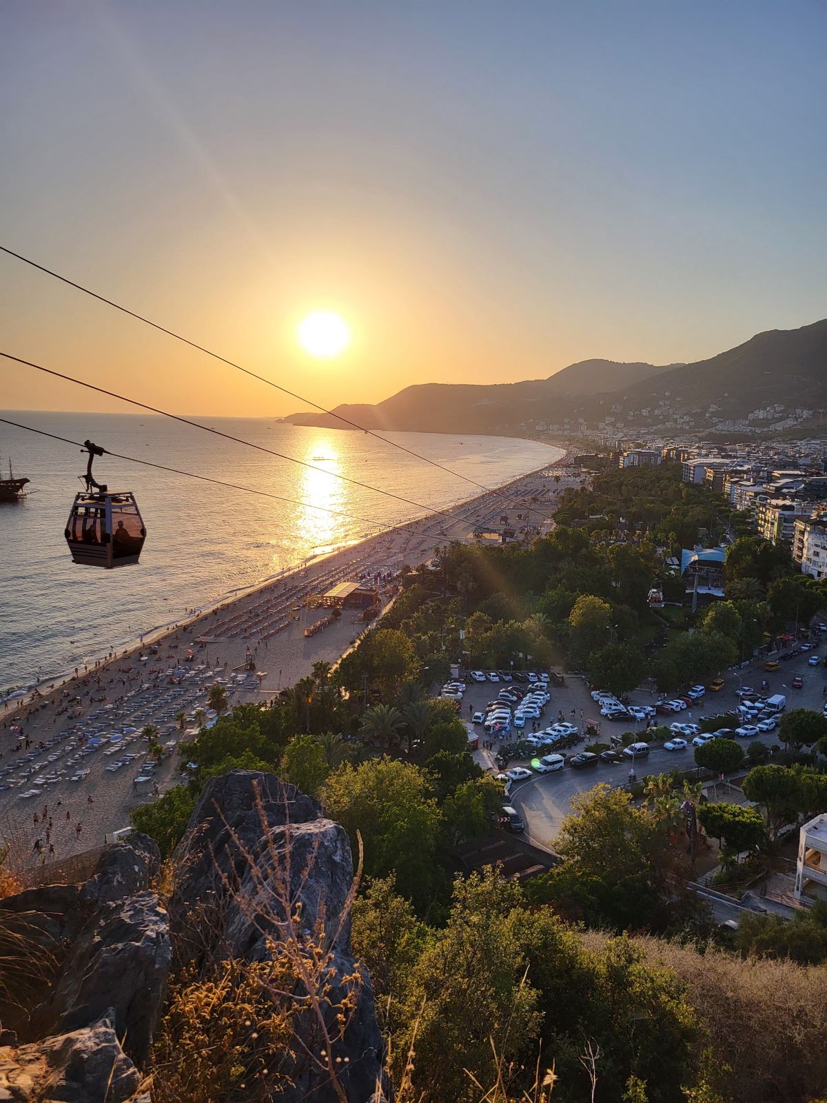 Kolejka Alanya widok na zachód słońca