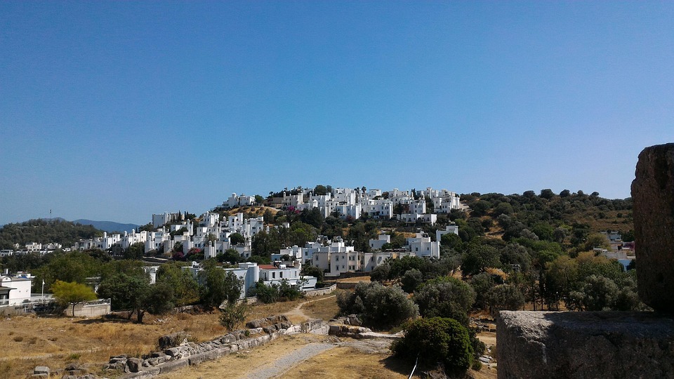 Białe domy w Bodrum